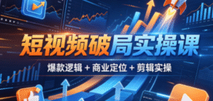 短视频破局实操课｜爆款逻辑 + 商业定位 + 剪辑实操全掌握