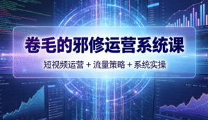 卷毛的邪修运营系统课｜短视频运营 + 流量策略 + 系统实操全掌握