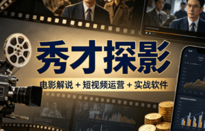 秀才探影｜电影解说 + 短视频运营 + 实战软件全掌握