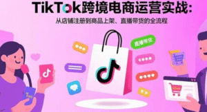 推易电商-TikTok 跨境电商实战营 4 月完整课｜2 大核心模块从 4.14-16 号基础实战到 4.18-20 号进阶特训｜新手入门到运营突破一站式打通