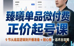 （4期）单品微付费正价起号课