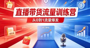 (6期)直播带货流量爆发训练营