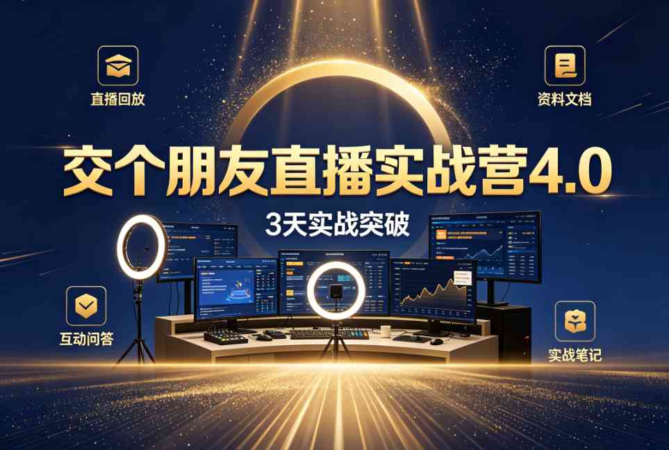（7期）交个朋友直播实战营 4.0