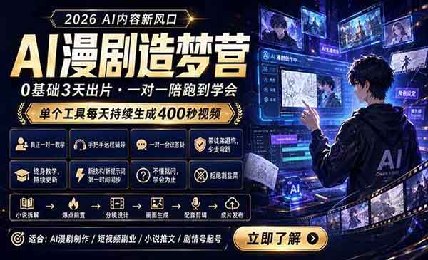 （三网1006期）AI漫剧造梦营