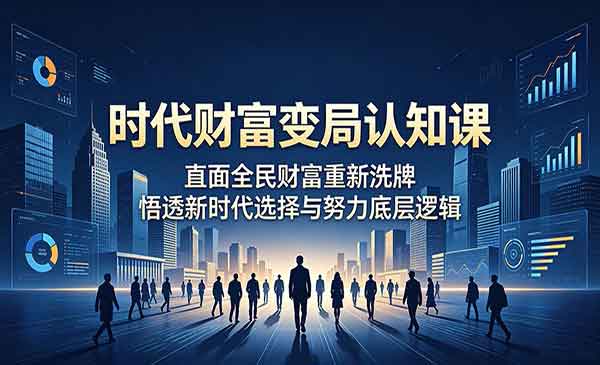 （三网1009期）时代财富变局认知