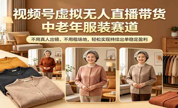 （三网1020期）视频号中老年服装赛道
