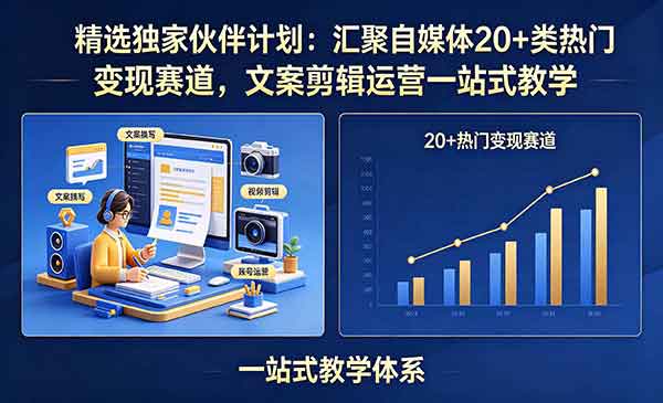 （三网1041期）自媒体20+类热门变现