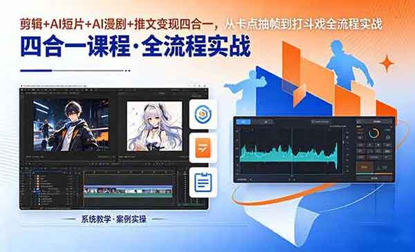 （三网1048期）剪辑+AI短片+AI漫剧+推文变现