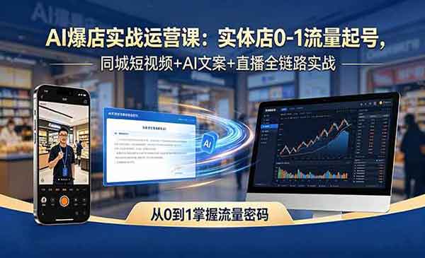 （三网1056期）AI爆店实战运营