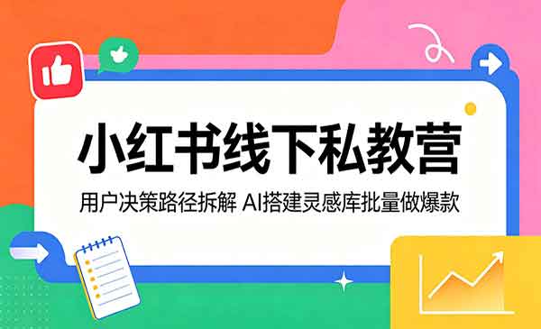 （三网1068期）小红书线下私教营
