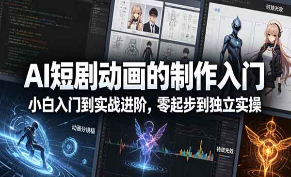 （三网1102期）AI短剧动画的制作入门