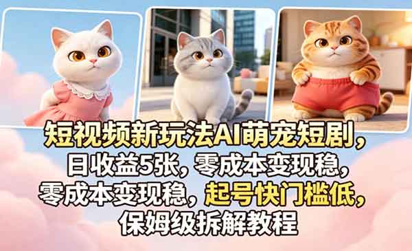 （三网1120期）AI萌宠短剧