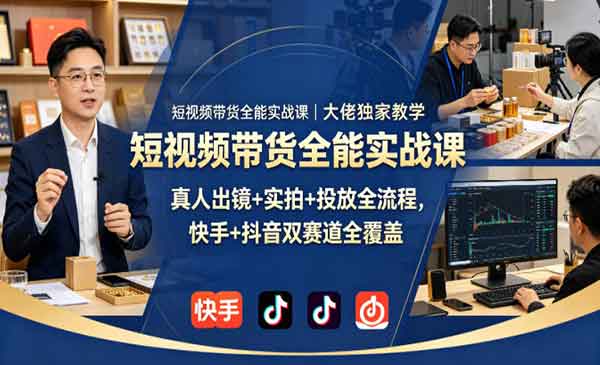 （三网1133期）短视频带货全能实战