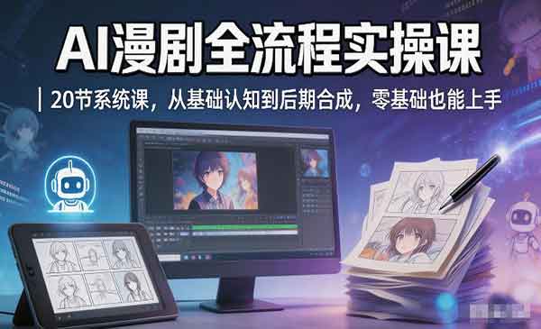 （三网1146期）AI漫剧全流程实操