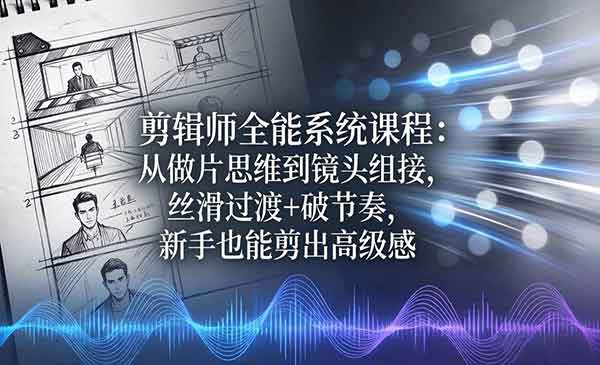 （三网1155期）剪辑师全能系统课程