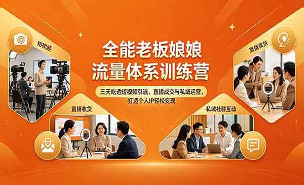 （三网1193期）全能老板娘流量体系