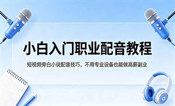（三网1198期）职业配音入门教程