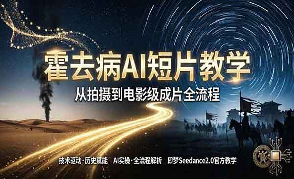 （三网1216期）霍去病AI短片教学