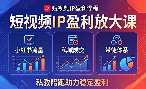 （三网1225期）短视频IP盈利放大课