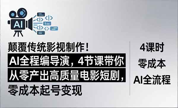 （三网1228期）AI电影短剧制作