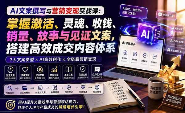 （三网126期）AI文案撰写与营销变现