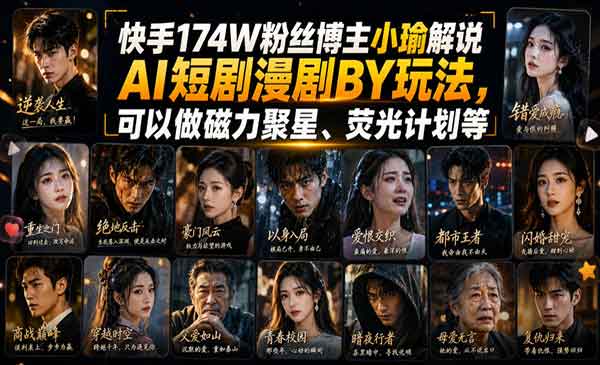 （三网129期）AI短剧漫剧搬运