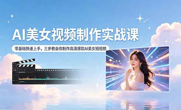 （三网1296期）爆款AI美女短视频