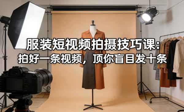 （三网1359期）服装短视频拍摄技巧课