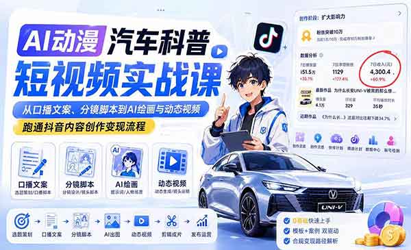 （三网137期）AI动漫汽车科普实战