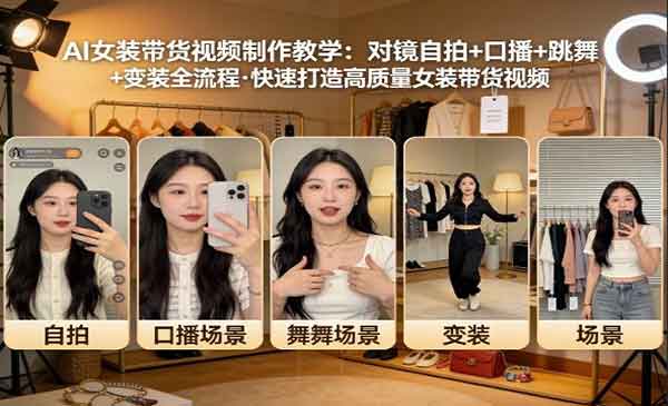 （三网1396期）AI女装带货视频制作