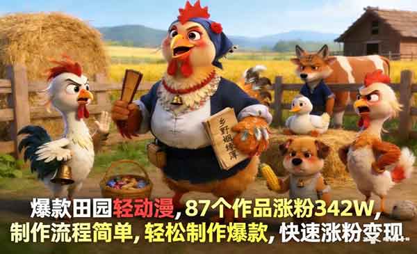 （三网1399期）爆款田园轻动漫