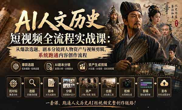 （三网142期）AI历史短视频全流程