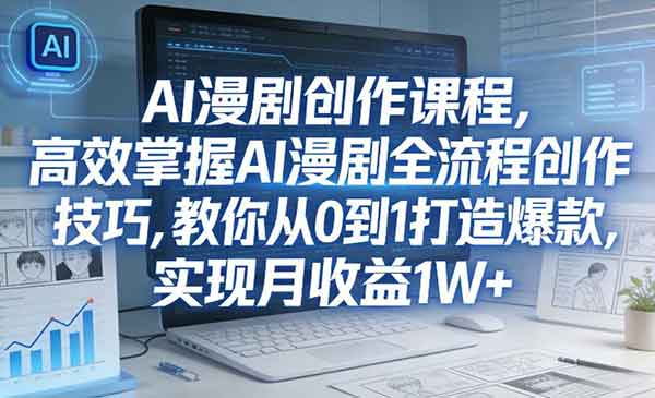 （三网1485期）AI漫剧创作课