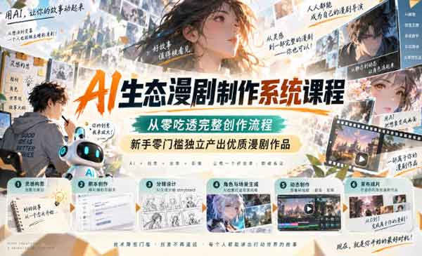 （三网15期）AI生态漫剧制作系统课程