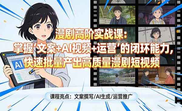 (三网1500期)批量快速生成高质量漫剧