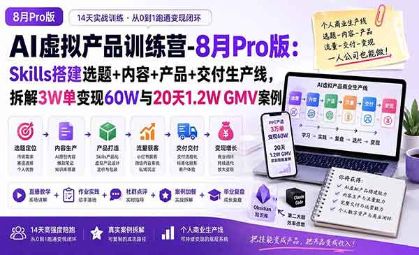 (三网176期)AI虚拟产品训练营