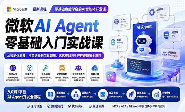 （三网189期）微软Agent零基础入门