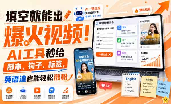 （三网197期）填空就能出爆火视频