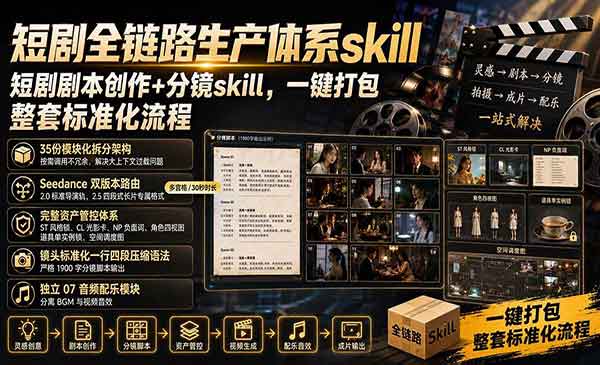 （三网209期）短剧全链路skill