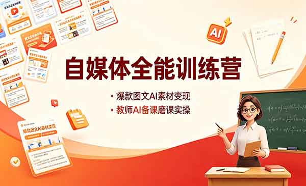（三网212期）自媒体全能训练营