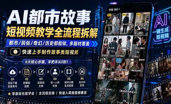 （三网243期）AI都市故事短视频教学