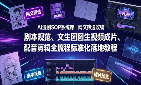 （三网260期）AI漫剧SOP系统课