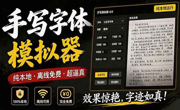 （三网267期）手写字体模拟生成器