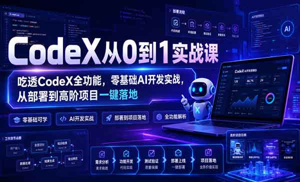 （三网274期）CodeX从0到1实战课