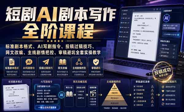（三网282期）短剧AI剧本写作全阶课