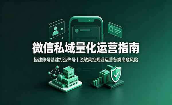 （三网285期）微信私域量化运营