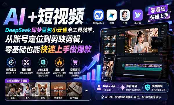 （三网286期）AI+短视频全工具教学