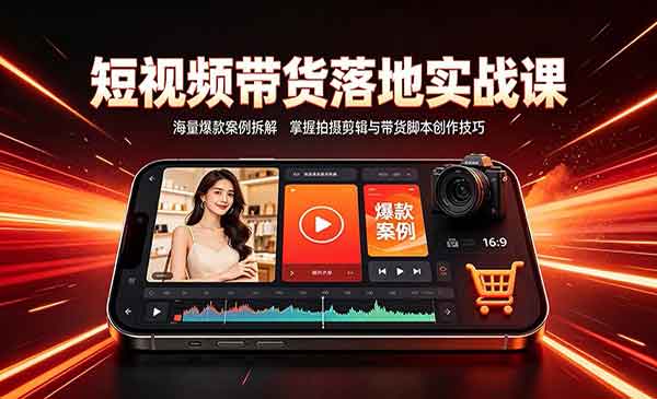 （三网291期）短视频带货落地实战