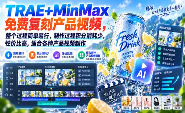 （三网30期）AI免费复刻产品视频