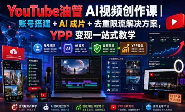 (三网315期)YouTube油管AI视频创作